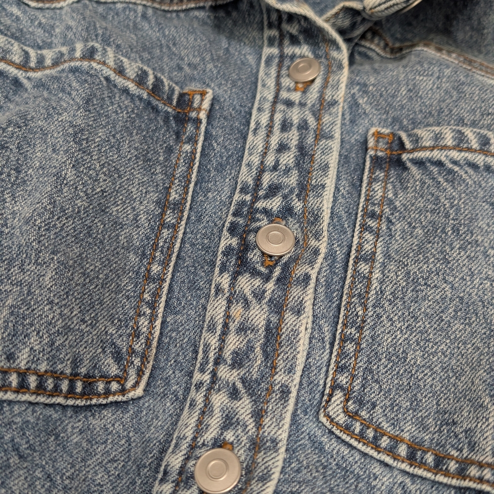 Classic Blue Denim Button-Front Maxi Dress - Picture 5 of 5